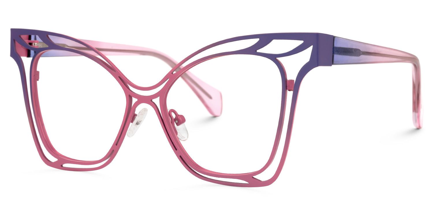 Cini Lila-Rosa Cateye Brille1