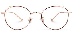 Chadwick Rot-Gold Rund Brille0