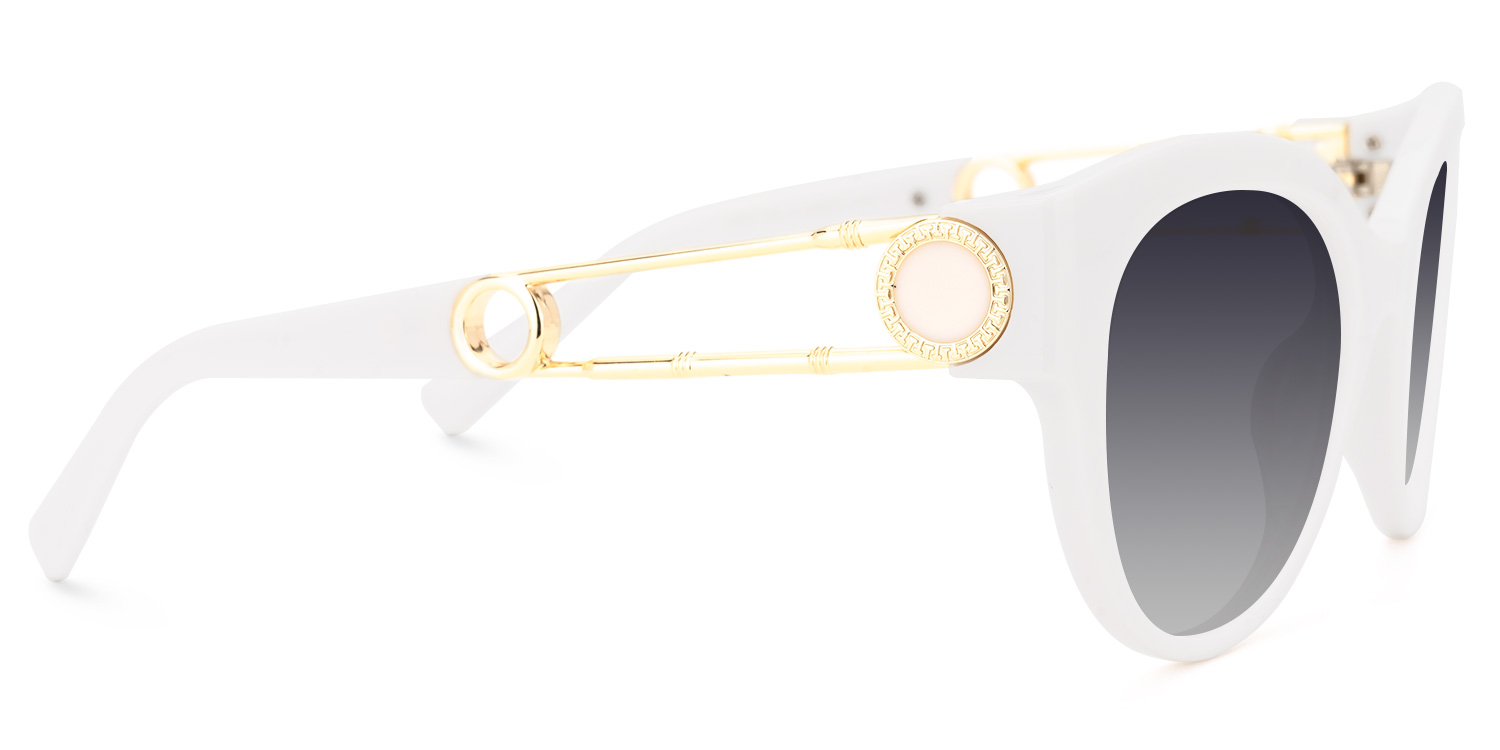 Gaius Weiß Cateye Sonnenbrille2