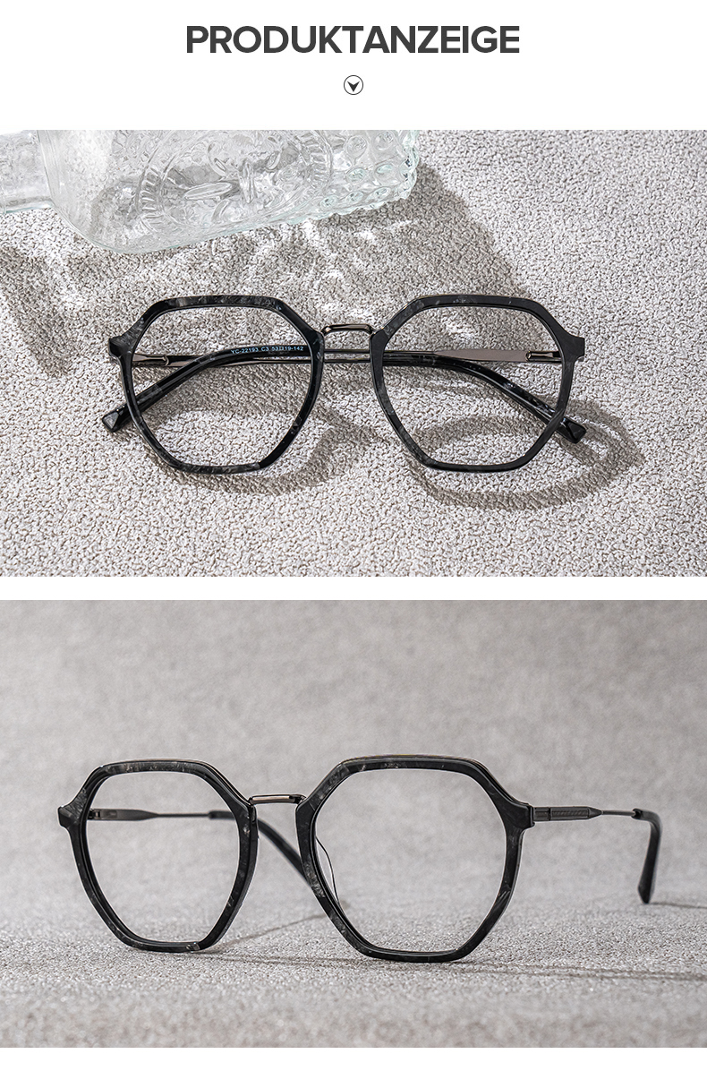 Chaima Schwarz Geometrisch Brille