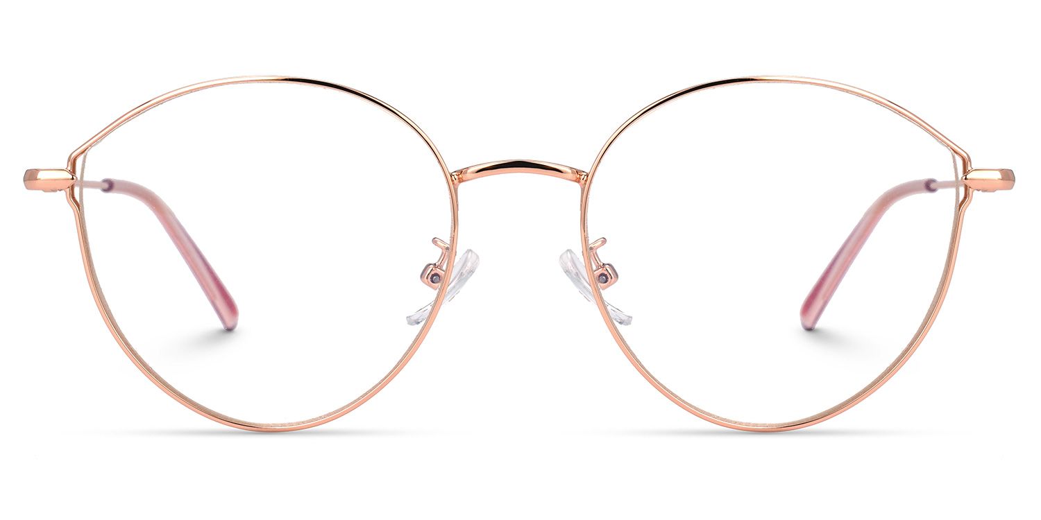 Riordan Rosa-Gold Rund Brille0