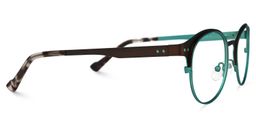 Aimee Grün-Schwarz Rund Brille3