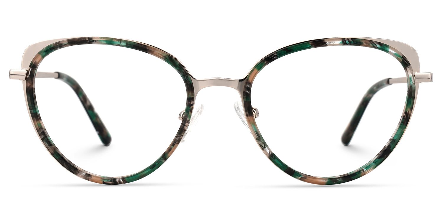 Vanesa Grüne Tortoise Cateye Brille0