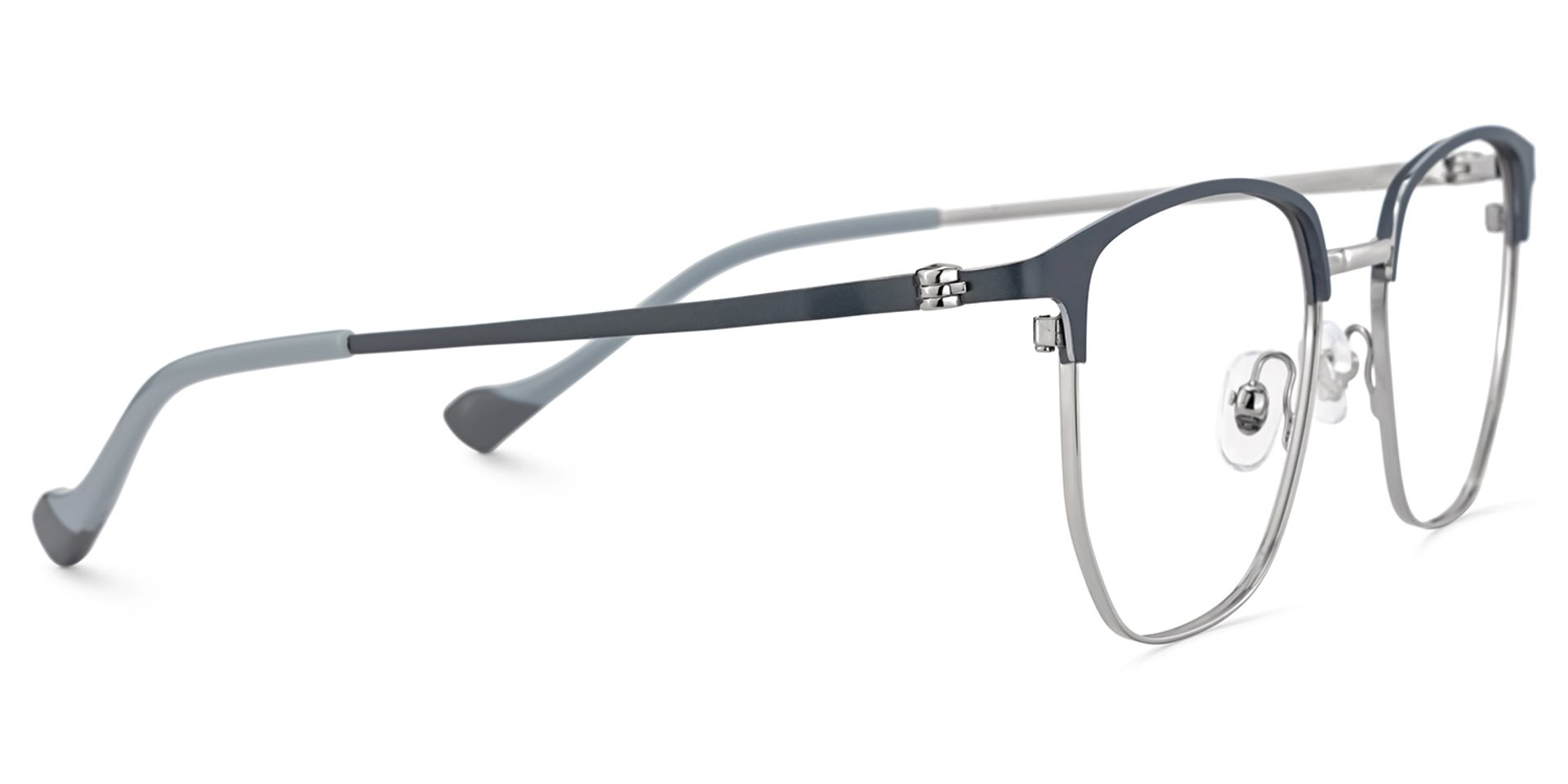 Orpah Grau Browline Metall Brille3