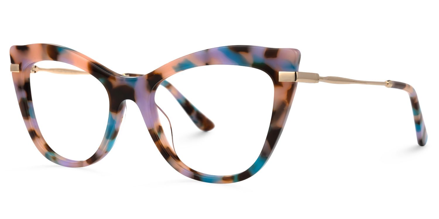 Indira Bunt Cateye Brille1