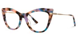 Indira Bunt Cateye Brille1