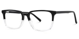 Barnhill Schwarz-Klar Quadratisch Brille1