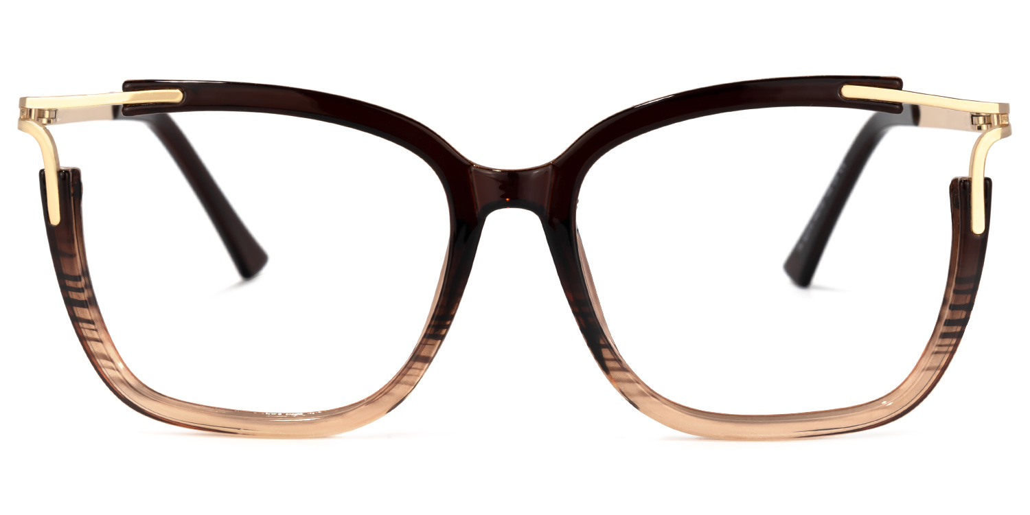 Nuriama Braun Kristall Cateye Brille
