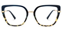 Dag Blau-Tortoise Cateye Brille0