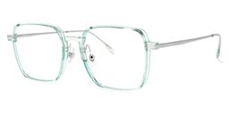 Padraigin Grün Klar Quadratisch Brille1