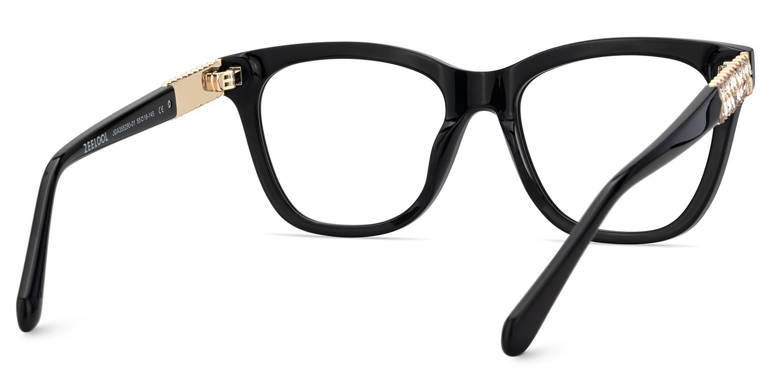 Surita Schwarz Cateye Acetat Brille5