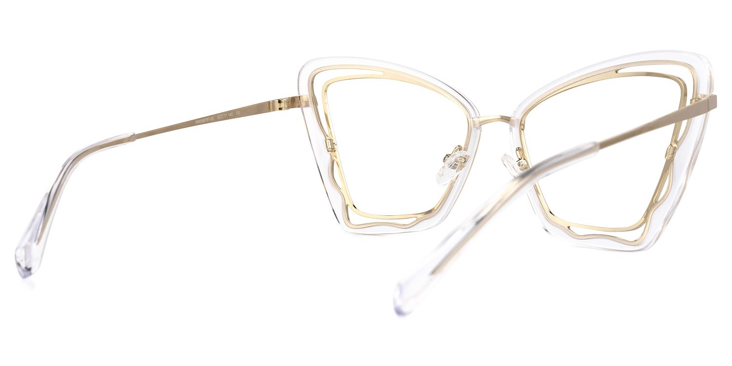 Riya Gold Cateye Brille2