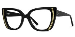 Smolin Schwarz Cateye Brille1