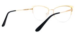 Val Blau-Gold Cateye Brille2