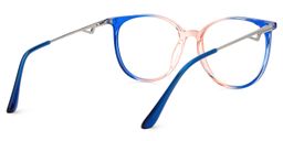 Babbage Blau-Orange Rund Brille3
