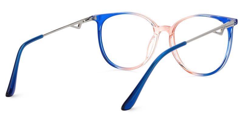 Babbage Blau-Orange Rund Brille3