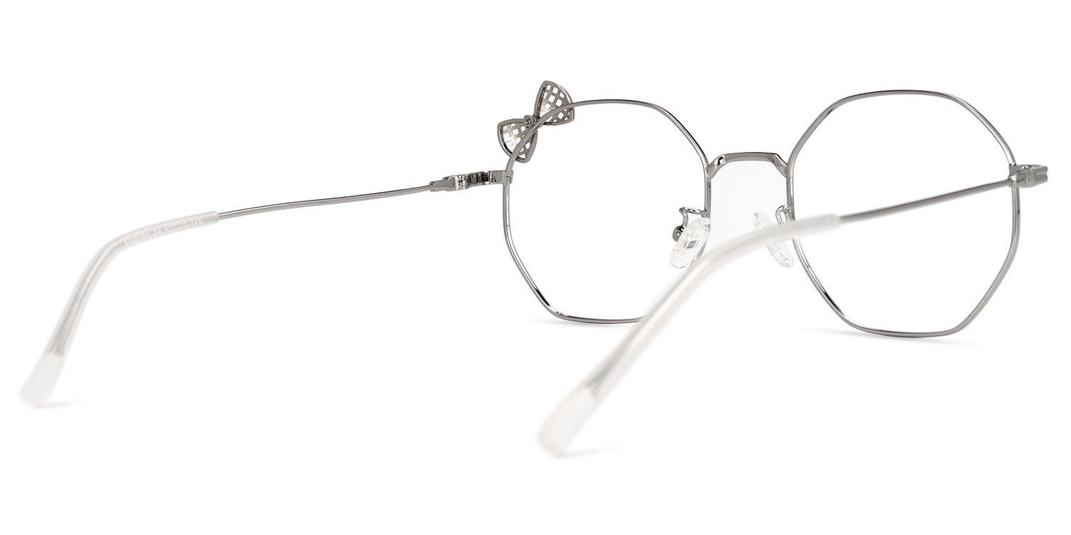 Kaitlyn Silber Geometrisch Brille4