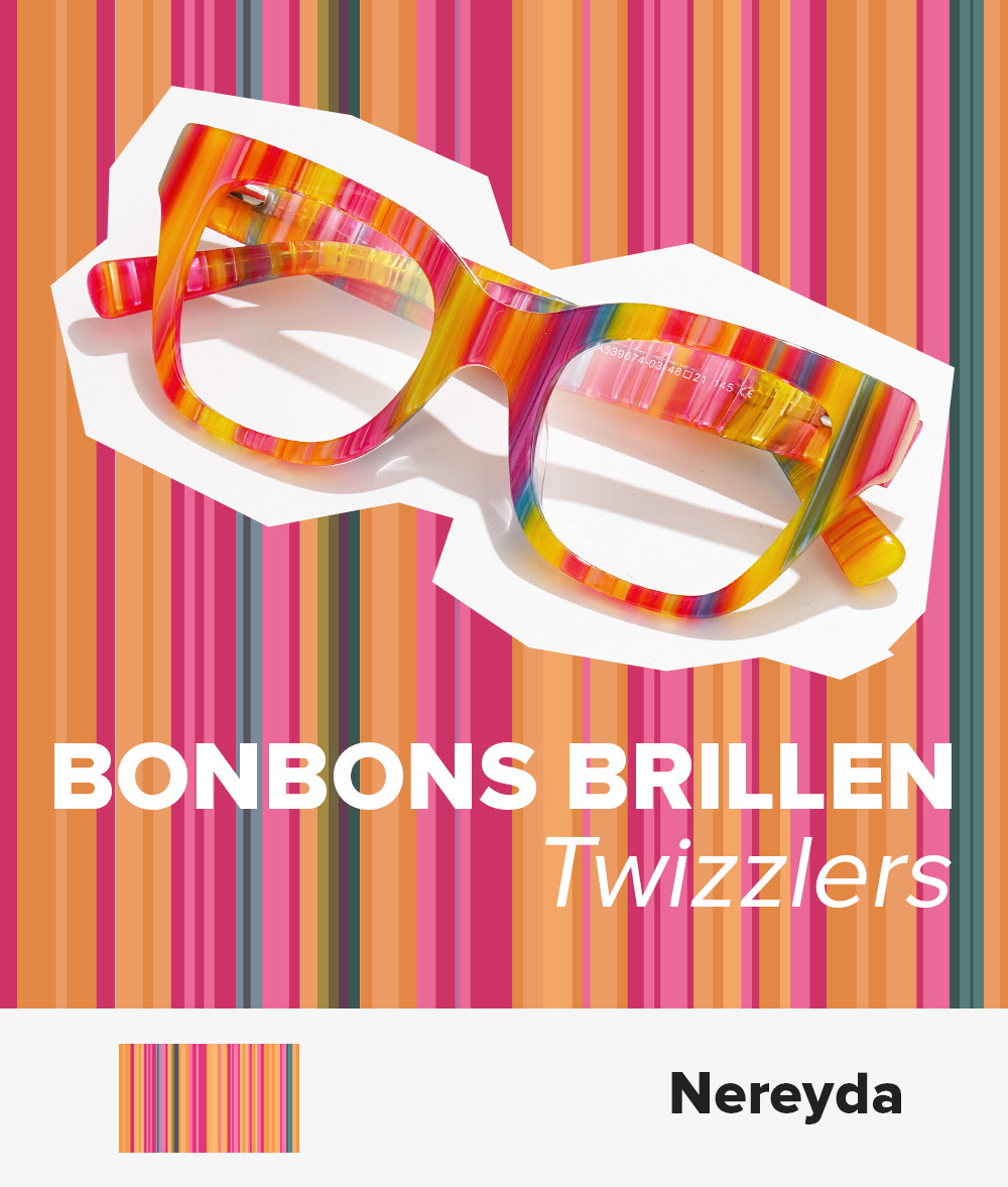 Nereyda Twizzlers Bunt Cateye Bonbon Brille