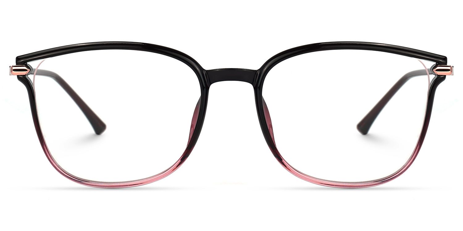Mander Schwarz-Lila Quadratisch Brille1