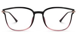 Mander Schwarz-Lila Quadratisch Brille1