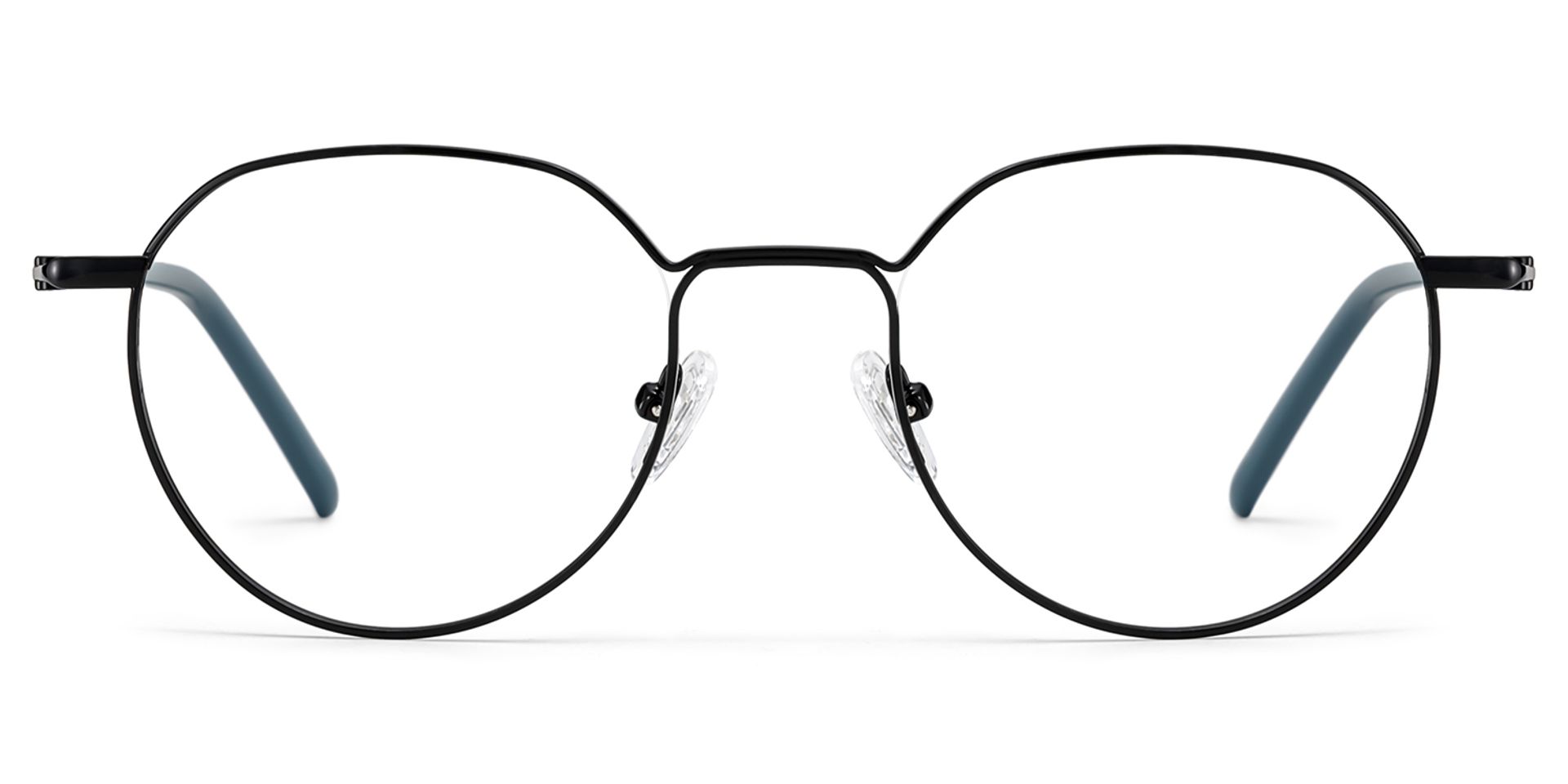 Thea Schwarz Geometrisch Metall Brille0