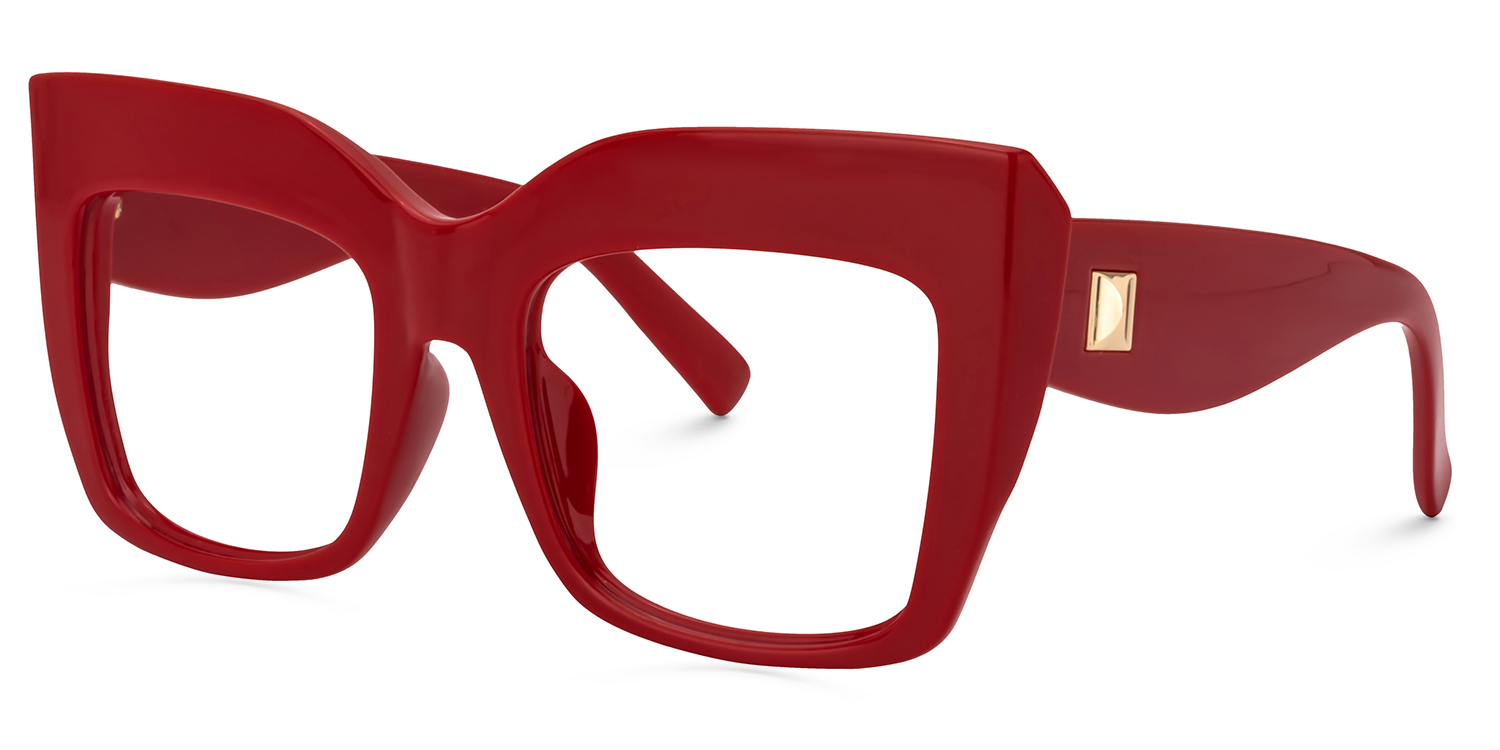 Alberta Rot Cat eye Brille1