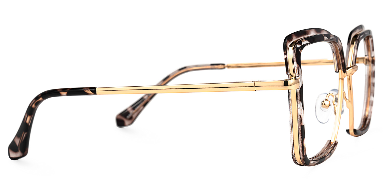 Chris Schwarz-Tortoise Geometrisch Brille3