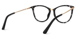 Vaughan Schwarz-Tortoise Cateye Brille2