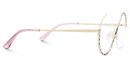 Alina Blumendruck-Rosa Rund Brille3