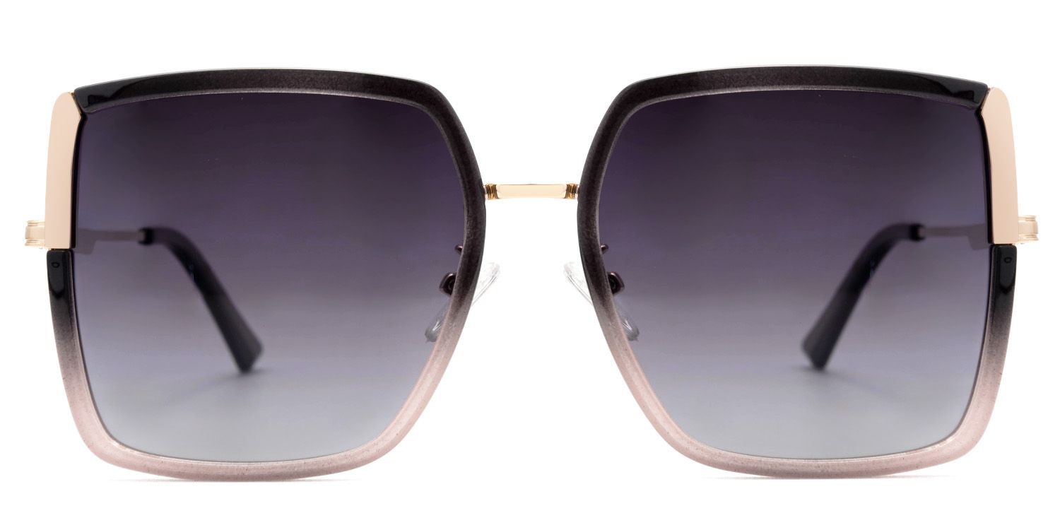 Kelly Schwarz-Rosa Quadratisch Sonnenbrille0