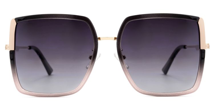 Kelly Schwarz-Rosa Quadratisch Sonnenbrille