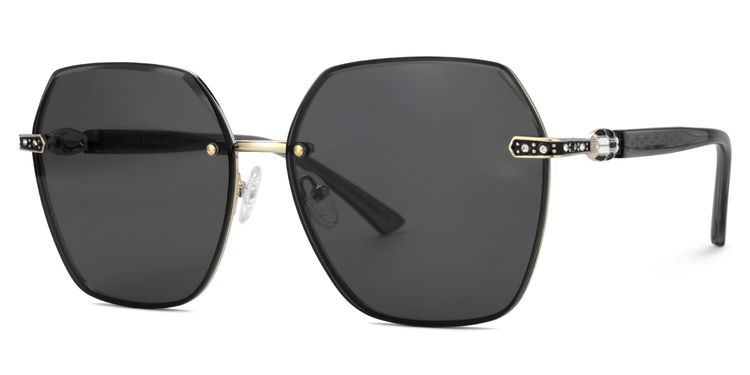 Earlean Grau Geometrisch Sonnenbrille