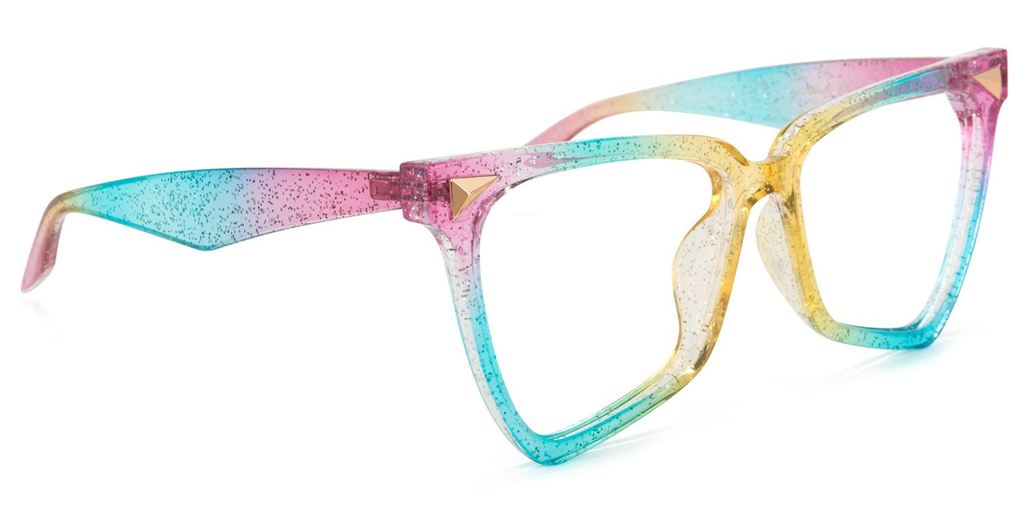 Cicely Blau-Bunt Geometrisch Brille1