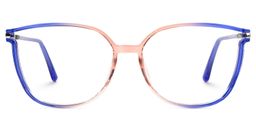 Walden Blau-Orange Cateye Brille0