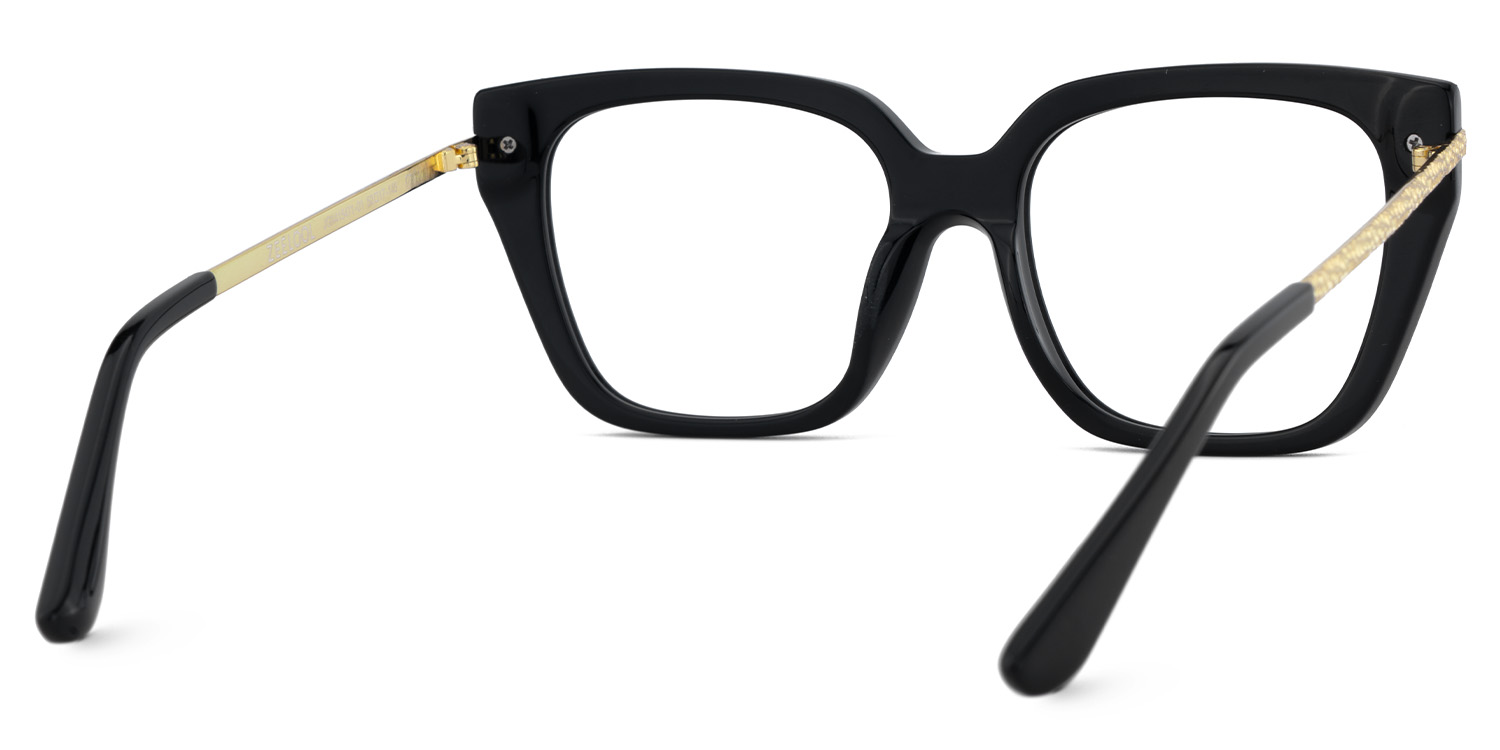Yusbetsy Schwarz Rechteckig Brille3