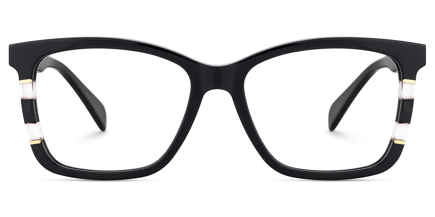 Clara Schwarz Rechteckig Brille gutes Bild