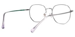 Benson Silber Geometrisch Brille3