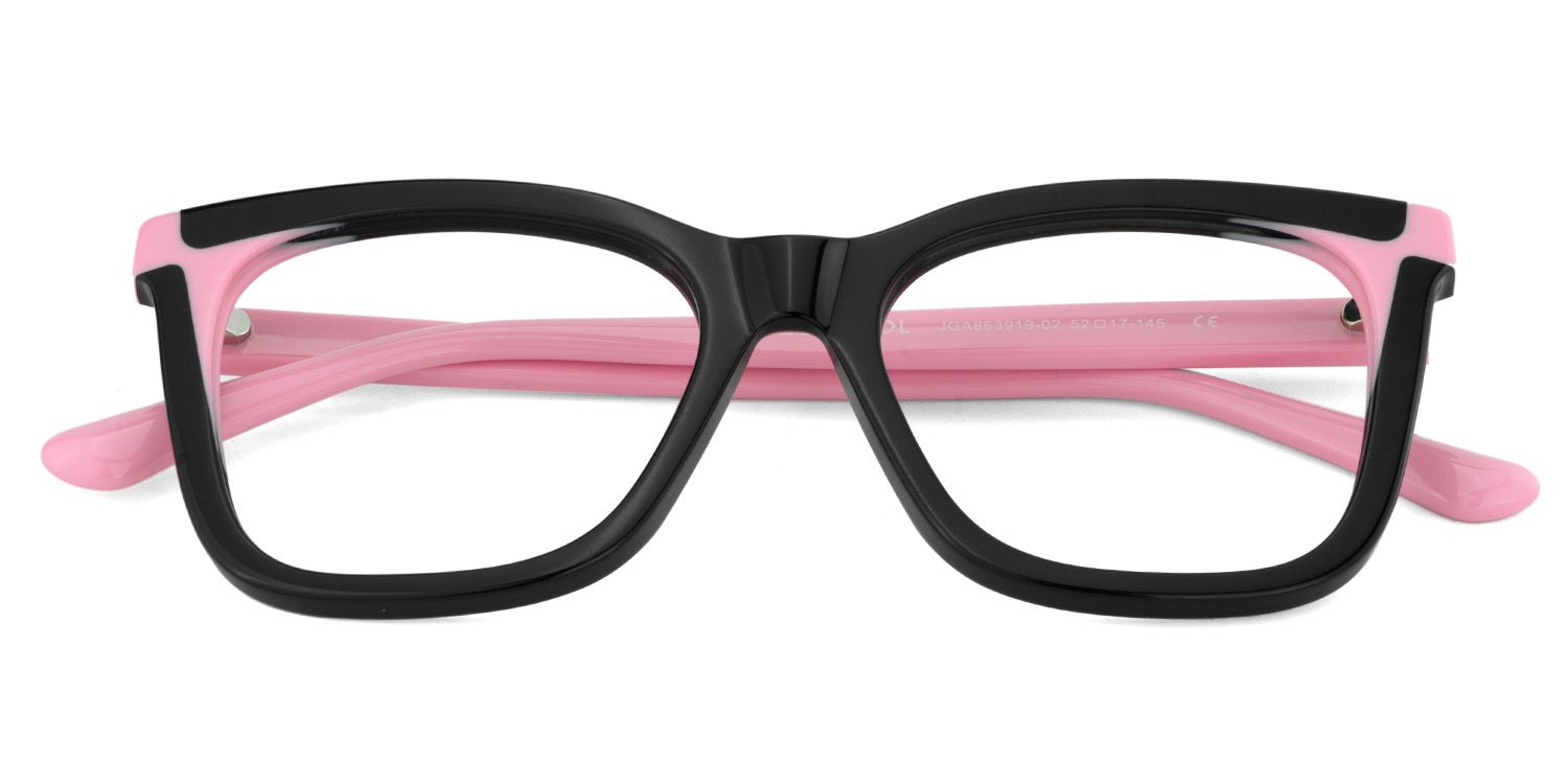 Grubbs Schwarz Quadratisch Acetat Brille1