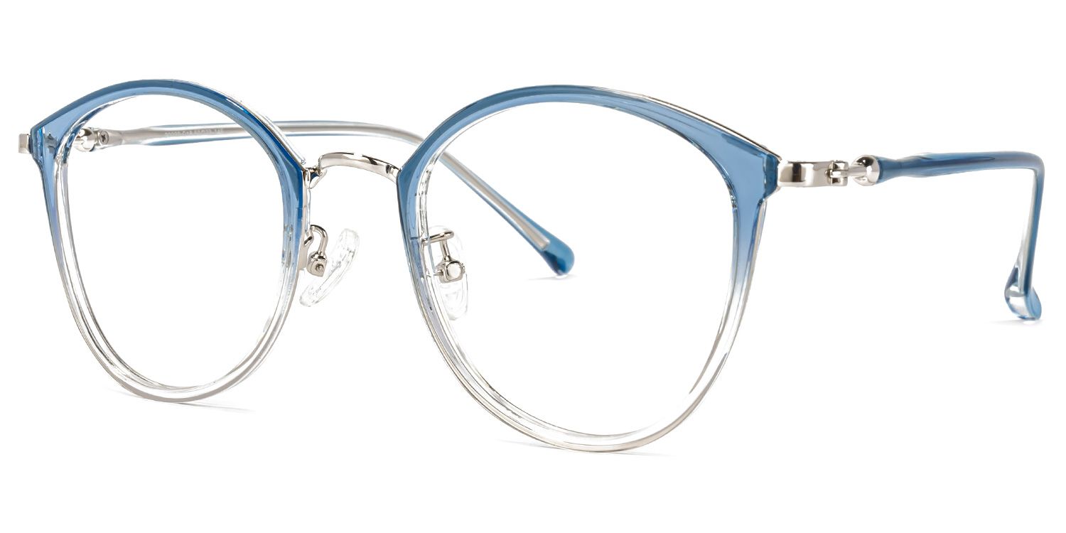 Basilia Blau Rund Brille1