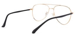 Paige Gold-Schwarze Pilot Brille4
