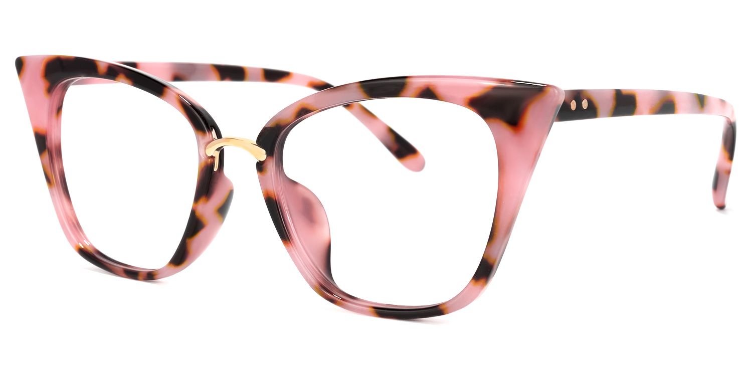 Chandrika Rosa Blumenmuster Cat Eye Brille1