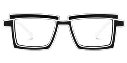 Zephyr Schwarz Rechteckig Brille0