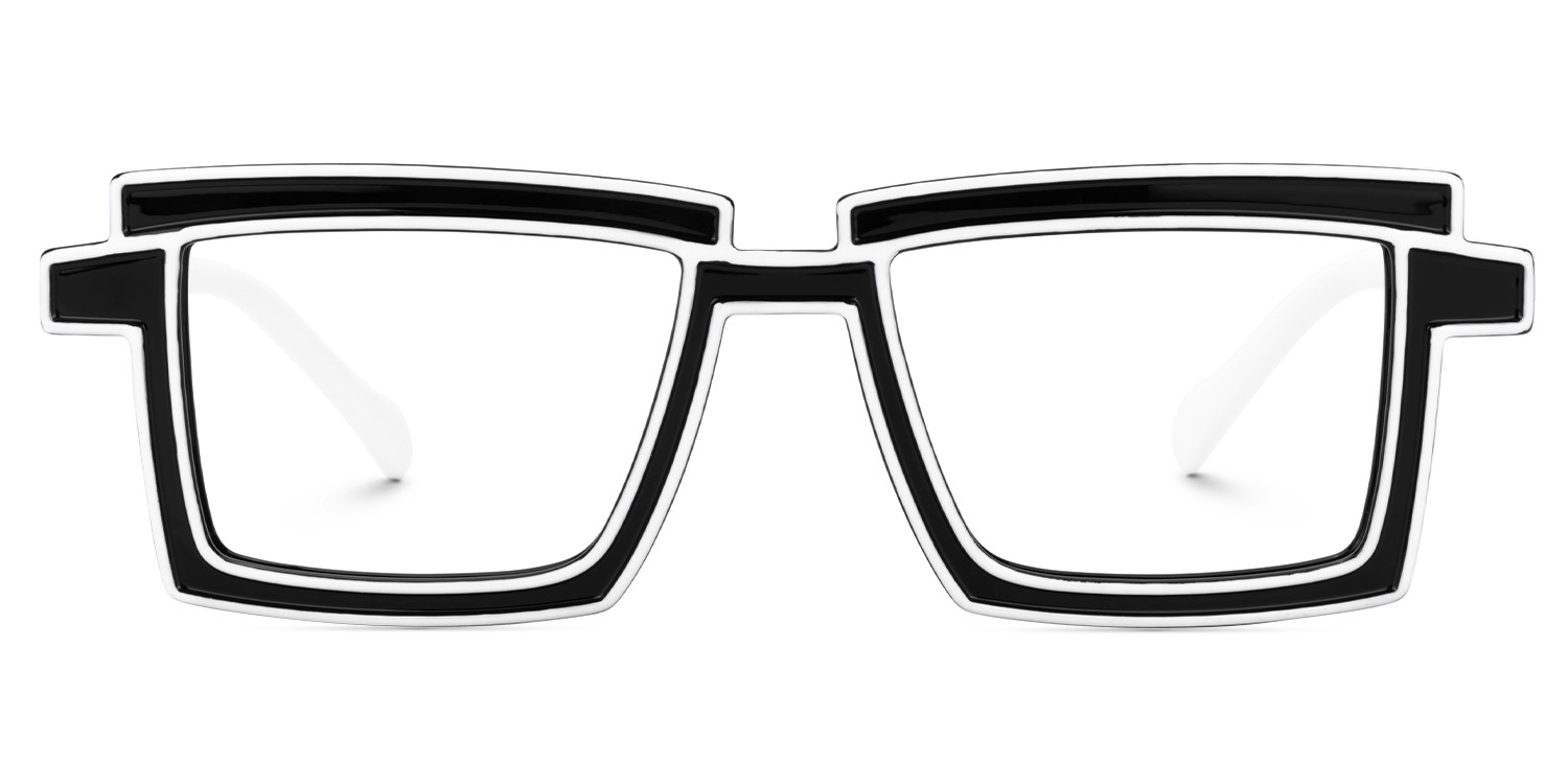 Zephyr Schwarz Rechteckig Brille gutes Bild
