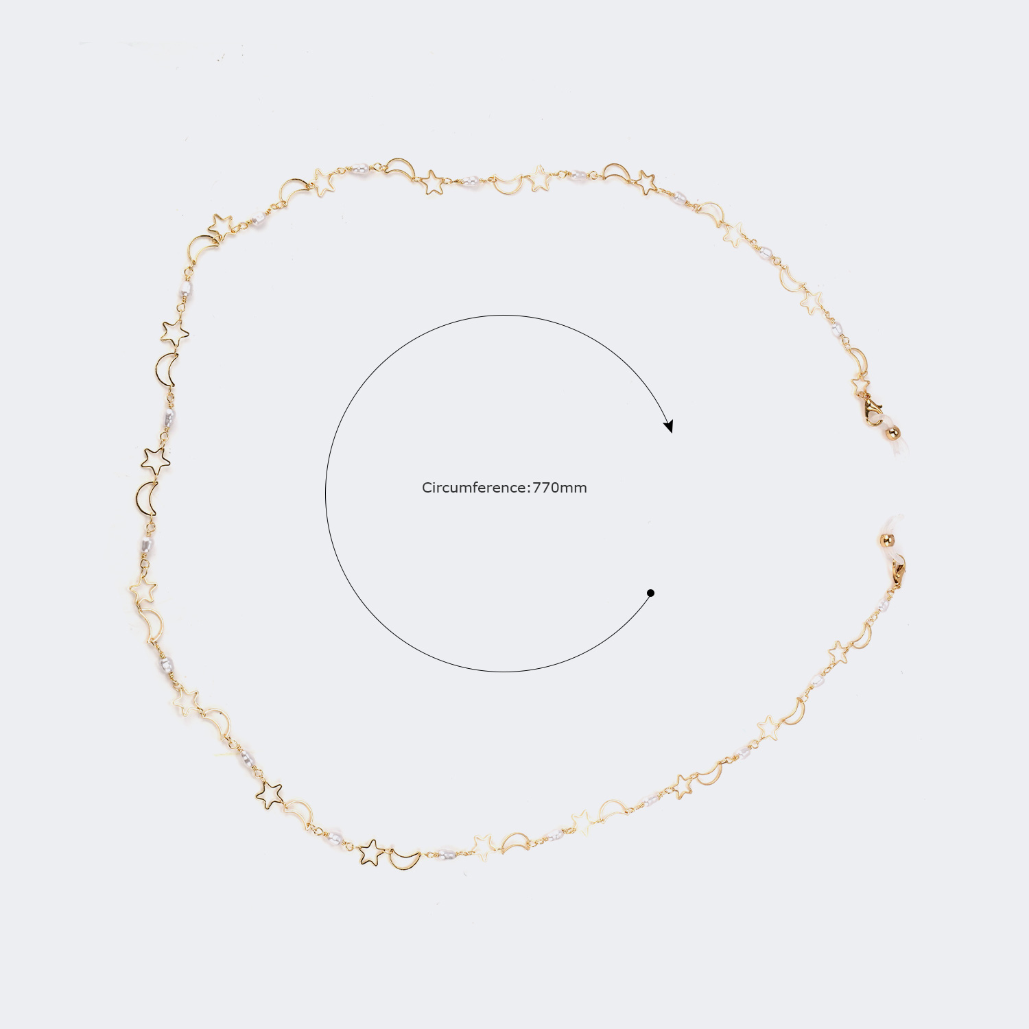 Pallu Gold Stern-Mond Brillenkette1