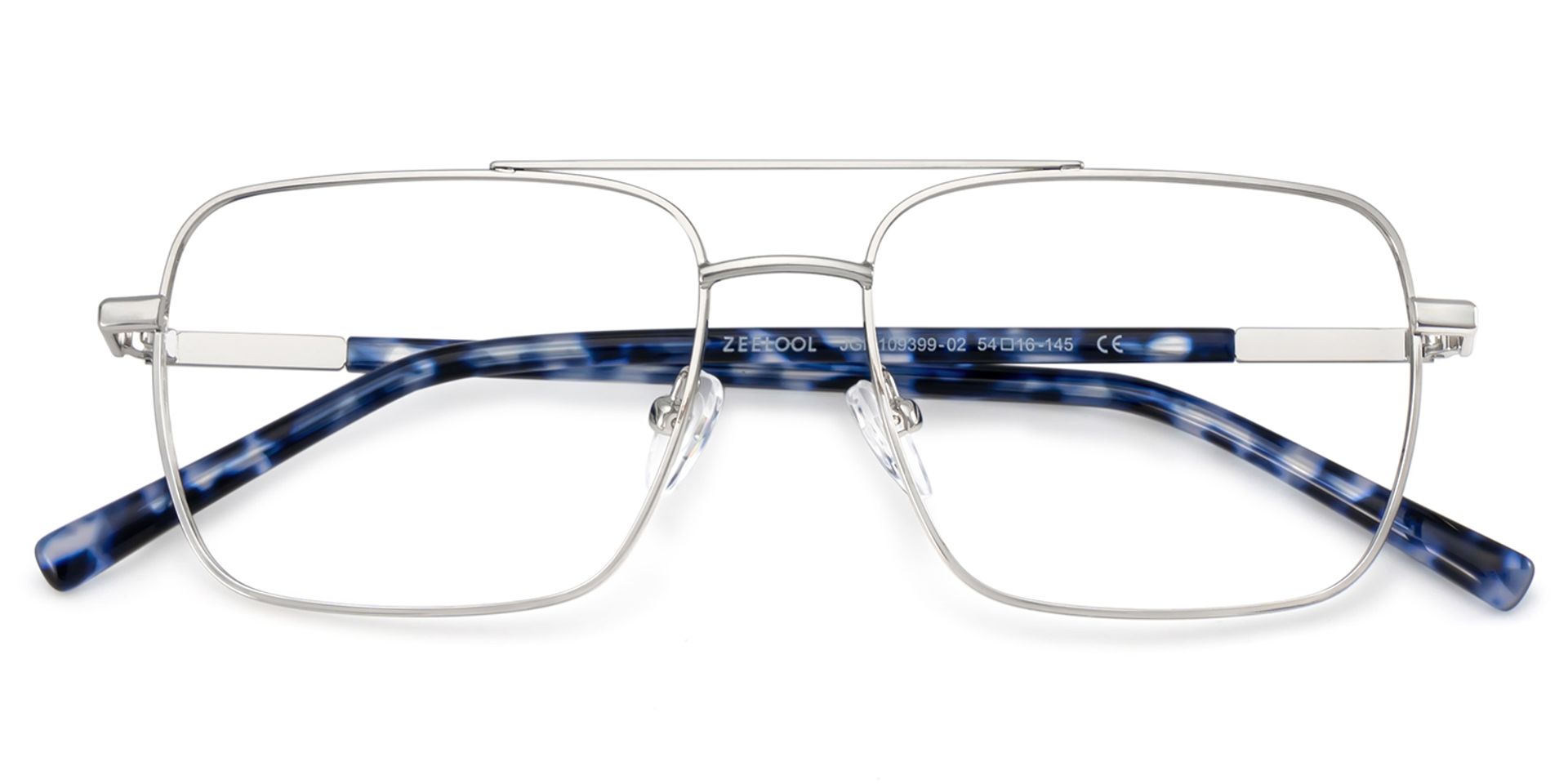 Iris Silber Pilot Metall Brille3