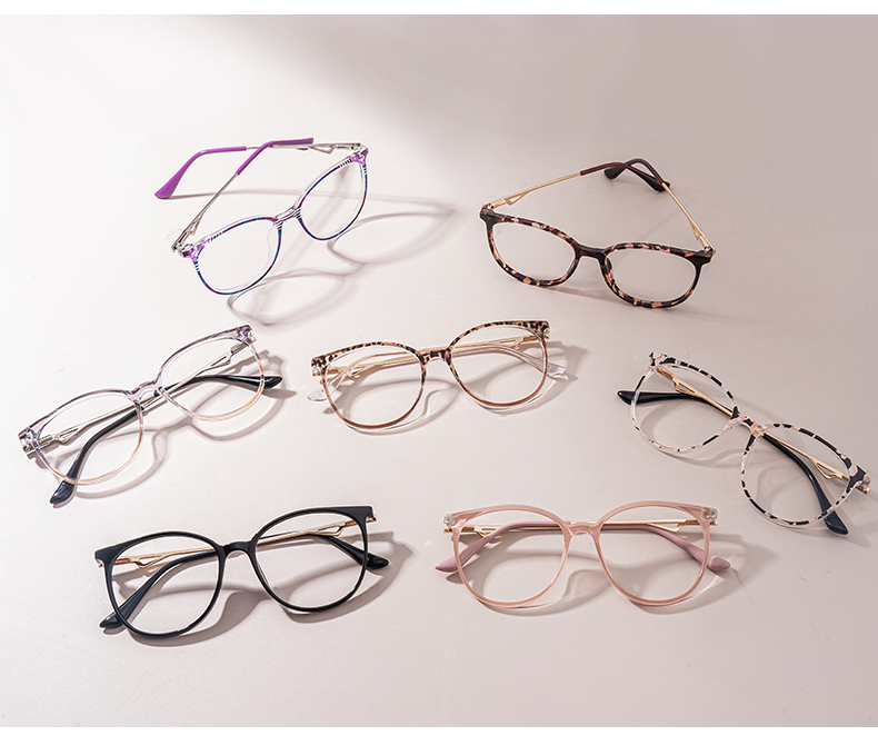 Babbage Blumendruck-Lila Rund Brille