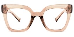 Malcolm Champagne Quadratische Brille0