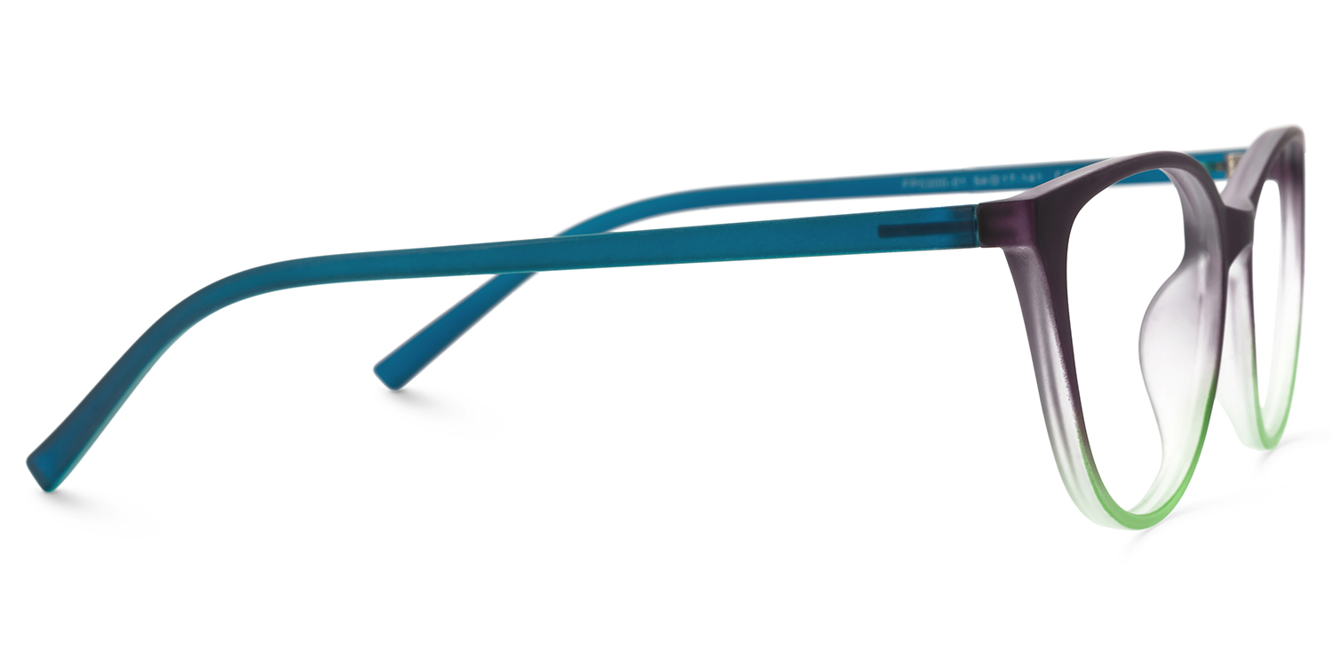 Lucy Lila-Grün Cateye Brille2