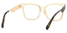 Dacarine Schwarz-Gold Quadratisch Brille6