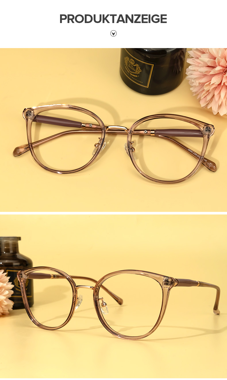Theola Hellrosa Cateye Brille